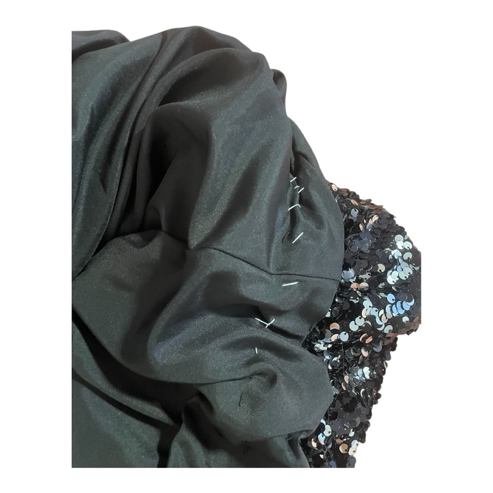 Mori Lee Black and Silver Sequin Dress - Picture 10 of 14